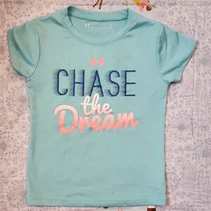 Under Armour Kids' Aqua and Coral Tee